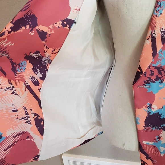 Shein abstract print collar blazer - Picture 7 of 10